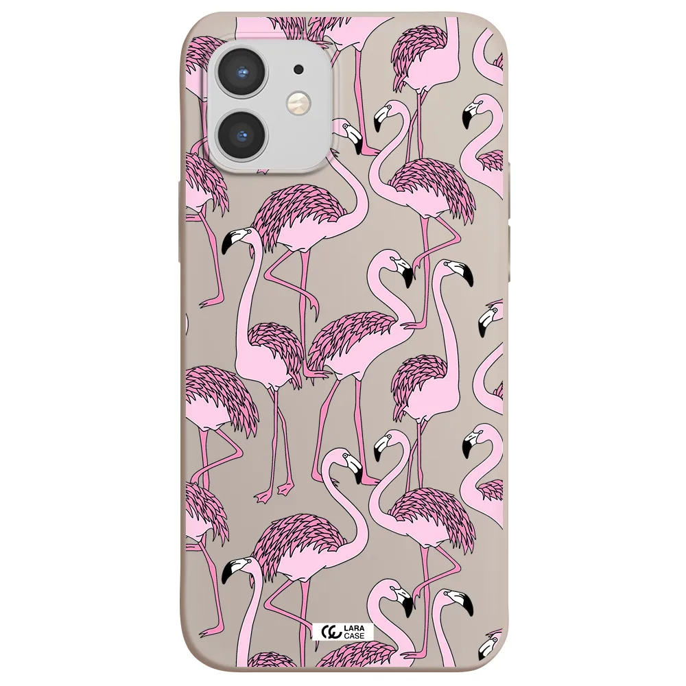Flamingo Apple iPhone 12 mini Silicone Stone Case