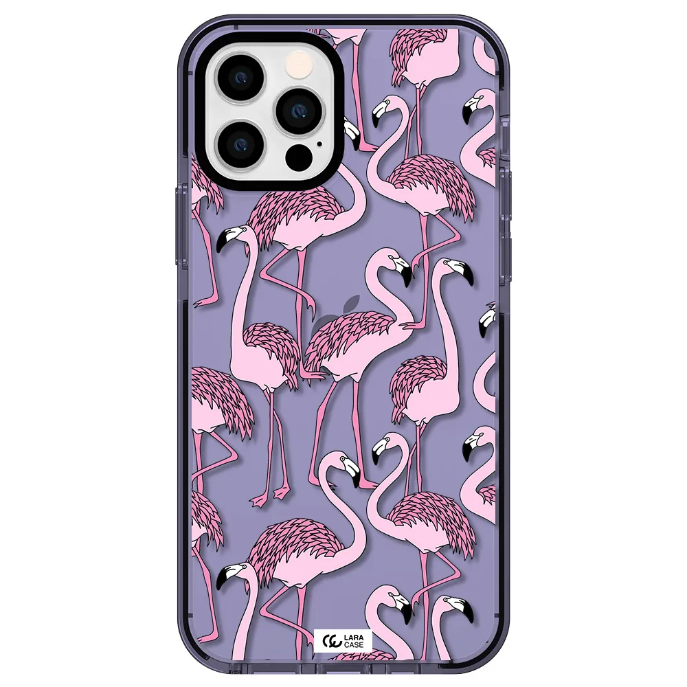 Flamingo Apple iPhone 12 pro impact Lilac Case