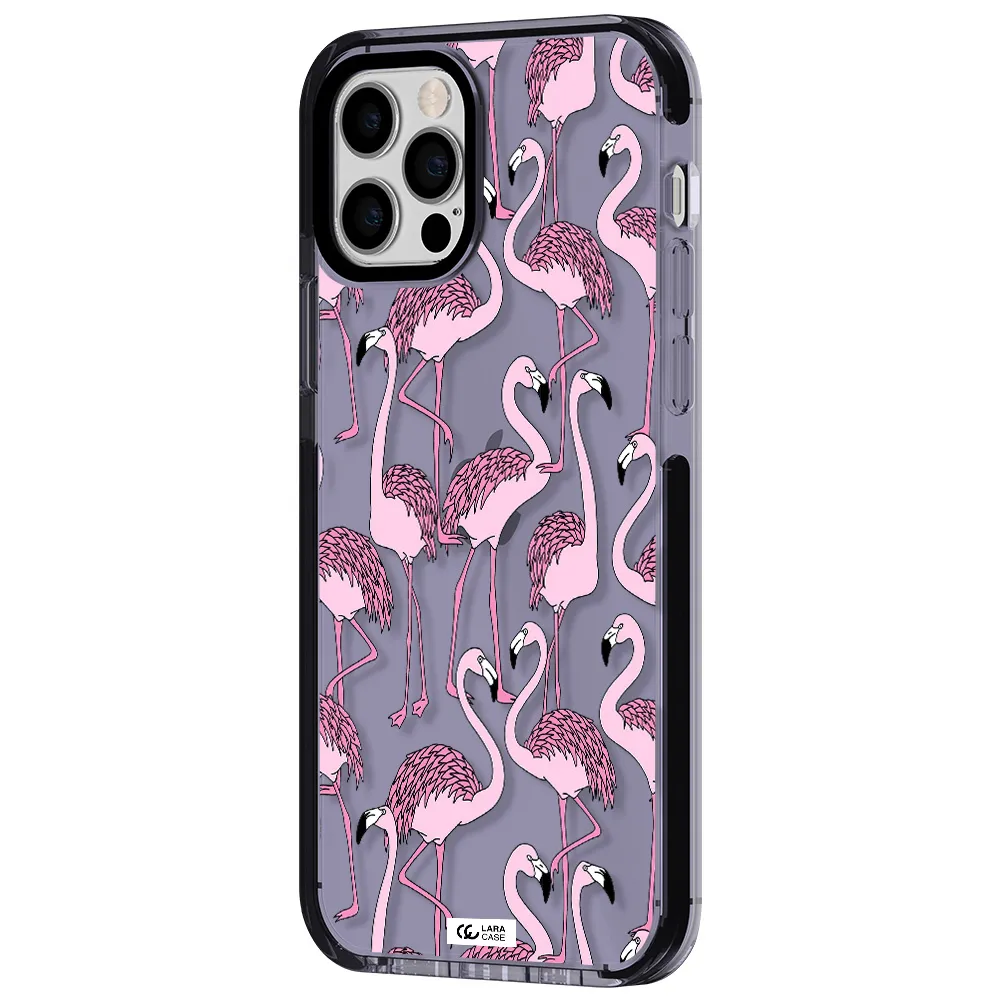 Flamingo Apple iPhone 12 pro impact Lilac Case