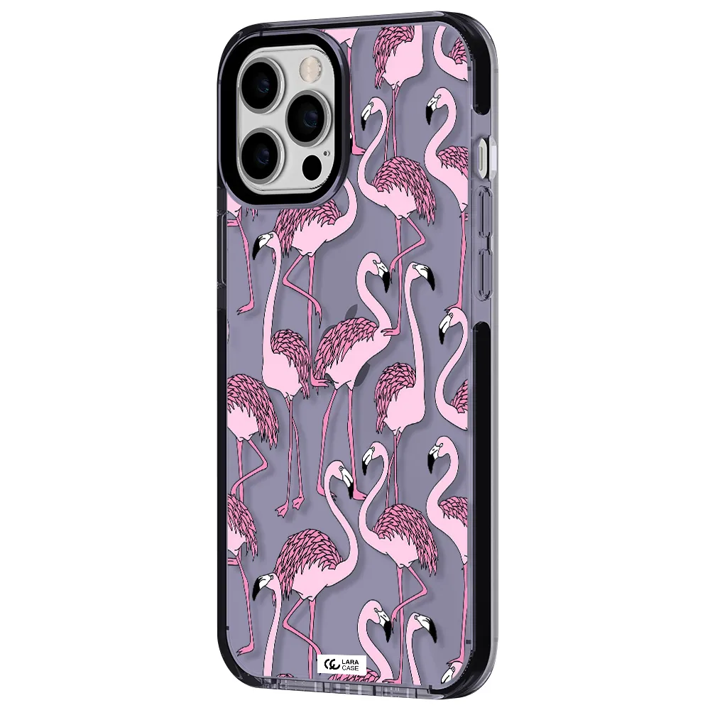 Flamingo Apple iPhone 12 pro max impact Lilac Case