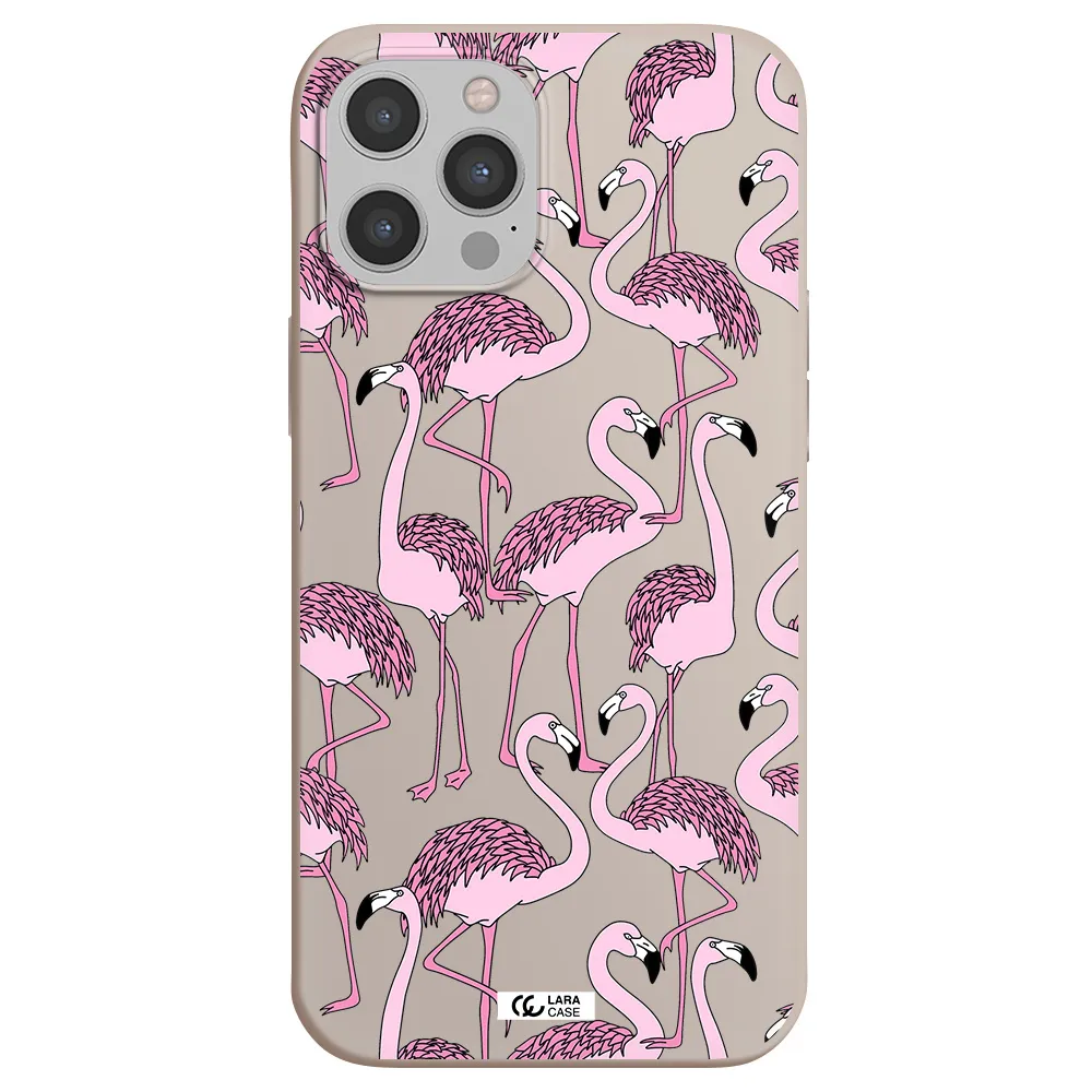 Flamingo Apple iPhone 12 pro max Silicone Stone Case