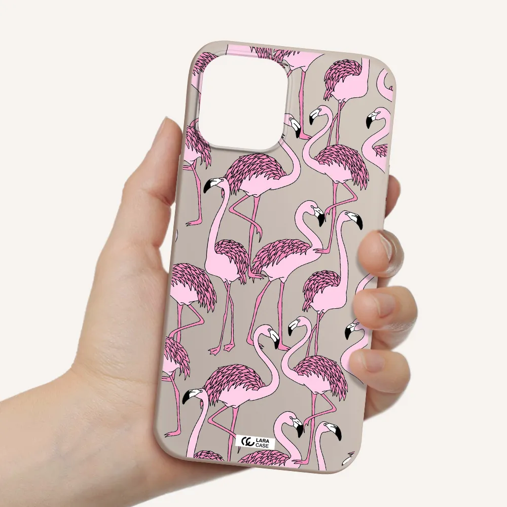 Flamingo Apple iPhone 12 pro max Silicone Stone Case
