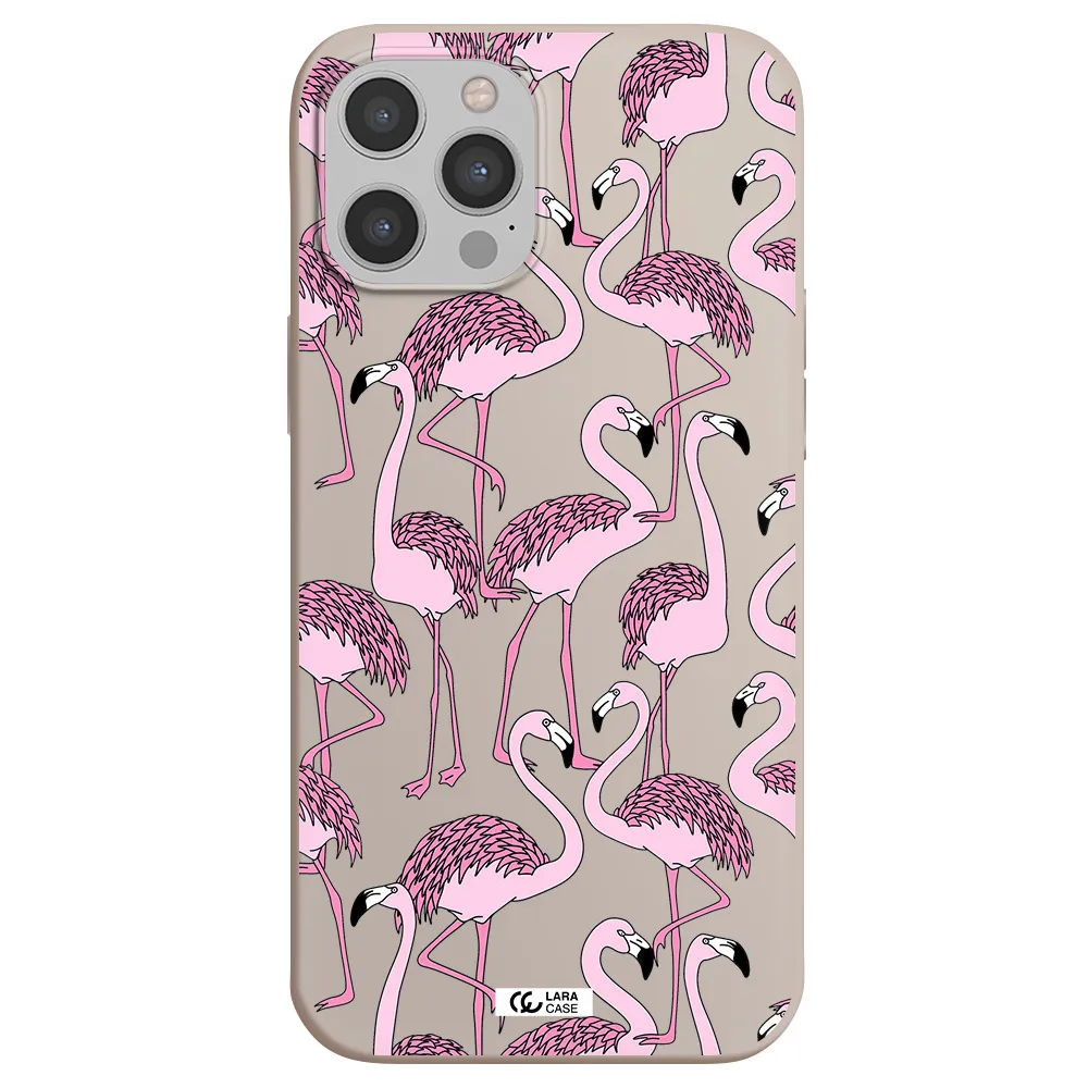 Flamingo Apple iPhone 12 pro Silicone Stone Case