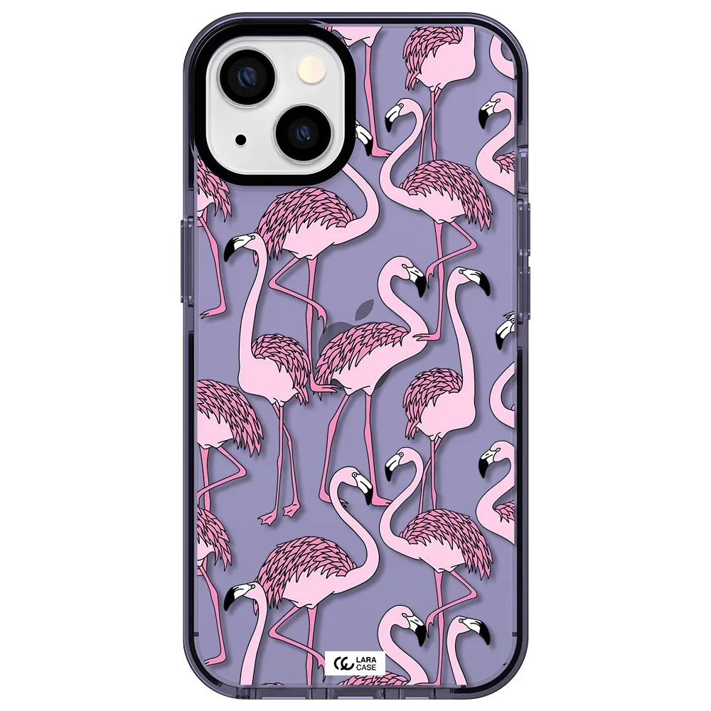 Flamingo Apple iPhone 13 impact Lilac Case