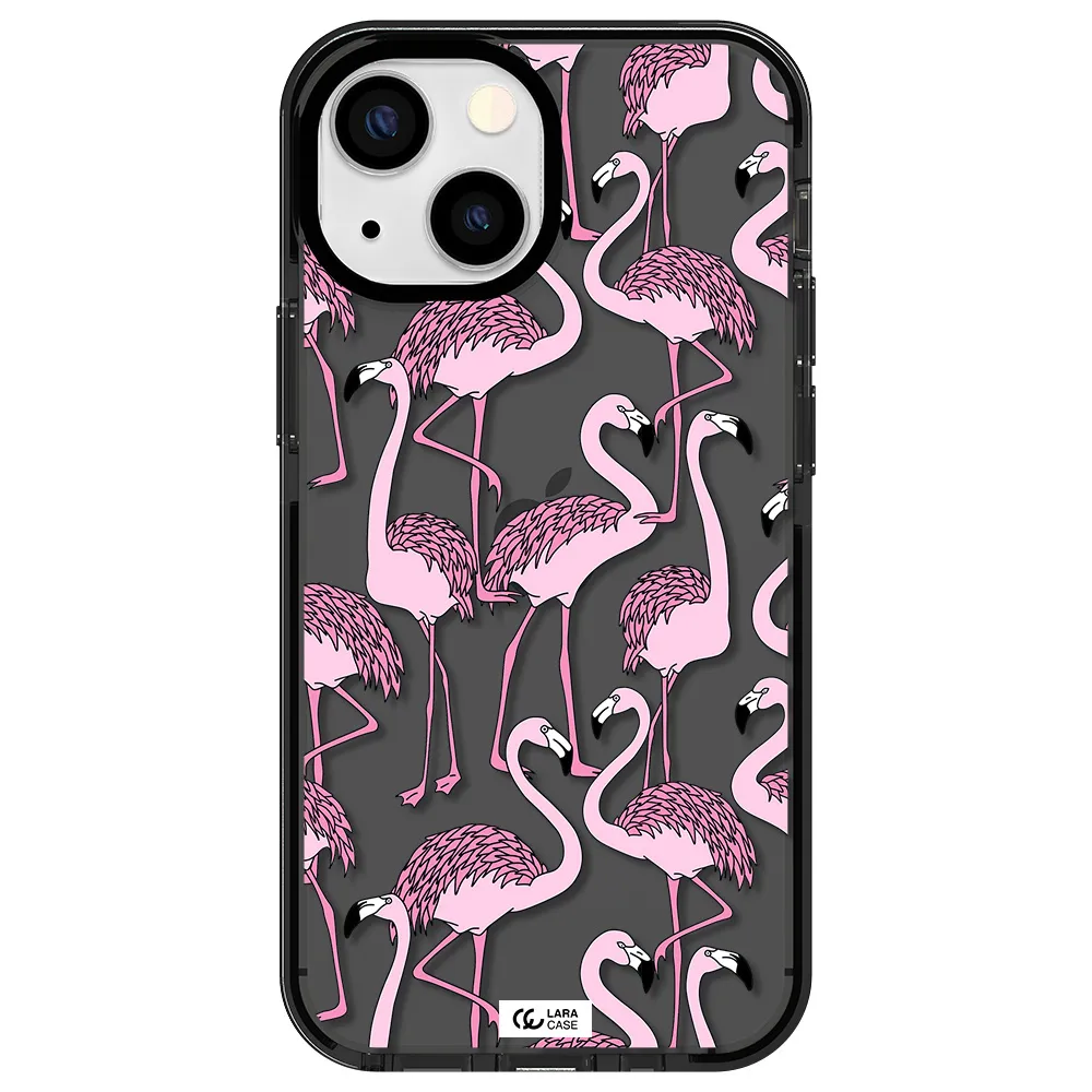 Flamingo Apple iPhone 13 mini impact Smoke Black Case