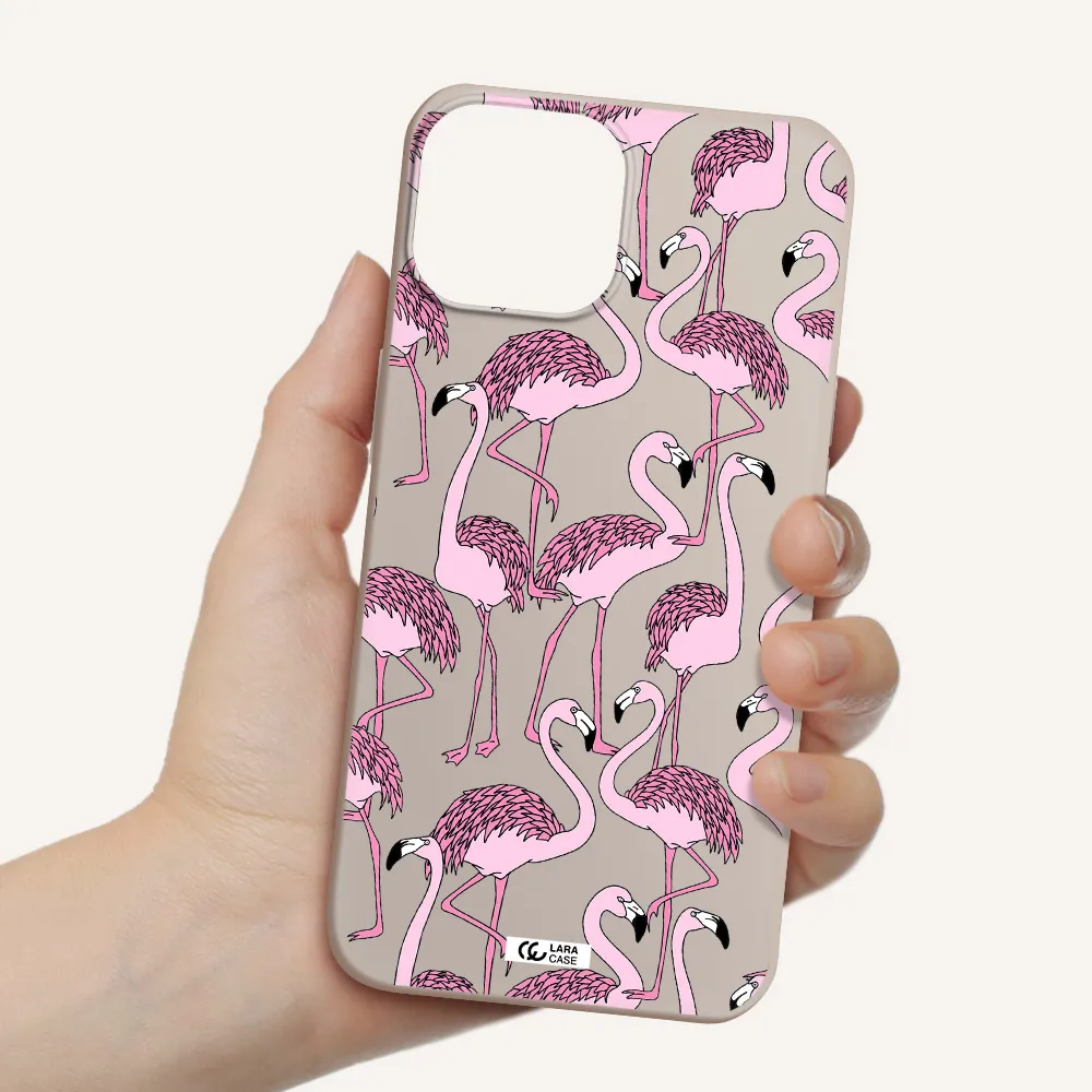 Flamingo Apple iPhone 13 mini Silicone Stone Case