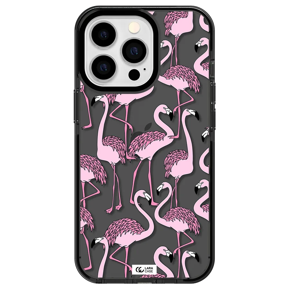 Flamingo Apple iPhone 13 Pro impact Smoke Black Case