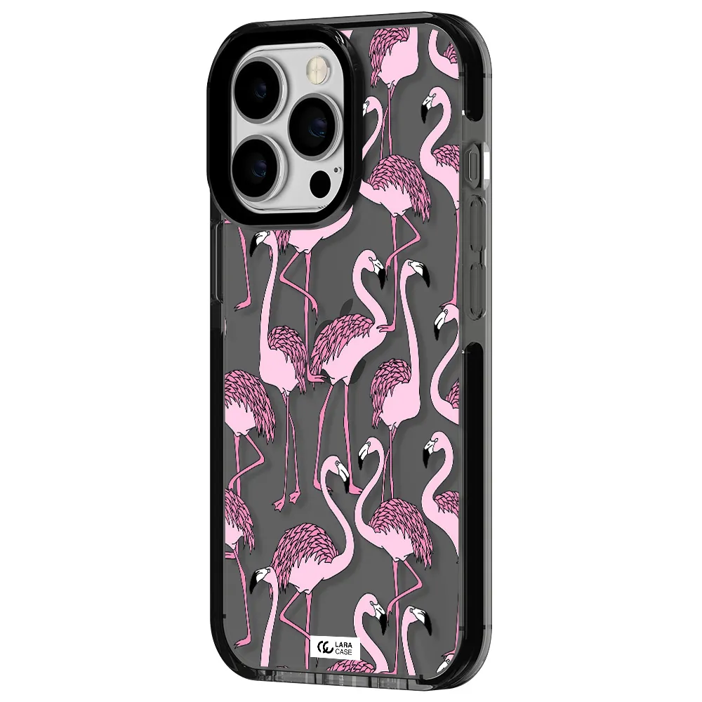 Flamingo Apple iPhone 13 Pro impact Smoke Black Case
