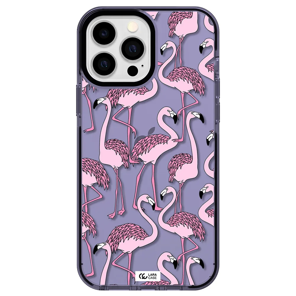 Flamingo Apple iPhone 13 Pro Max impact Lilac Case