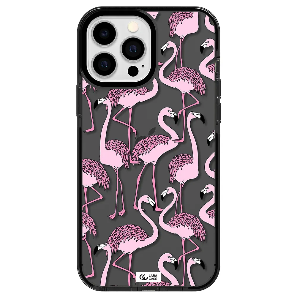 Flamingo Apple iPhone 13 Pro Max impact Smoke Black Case
