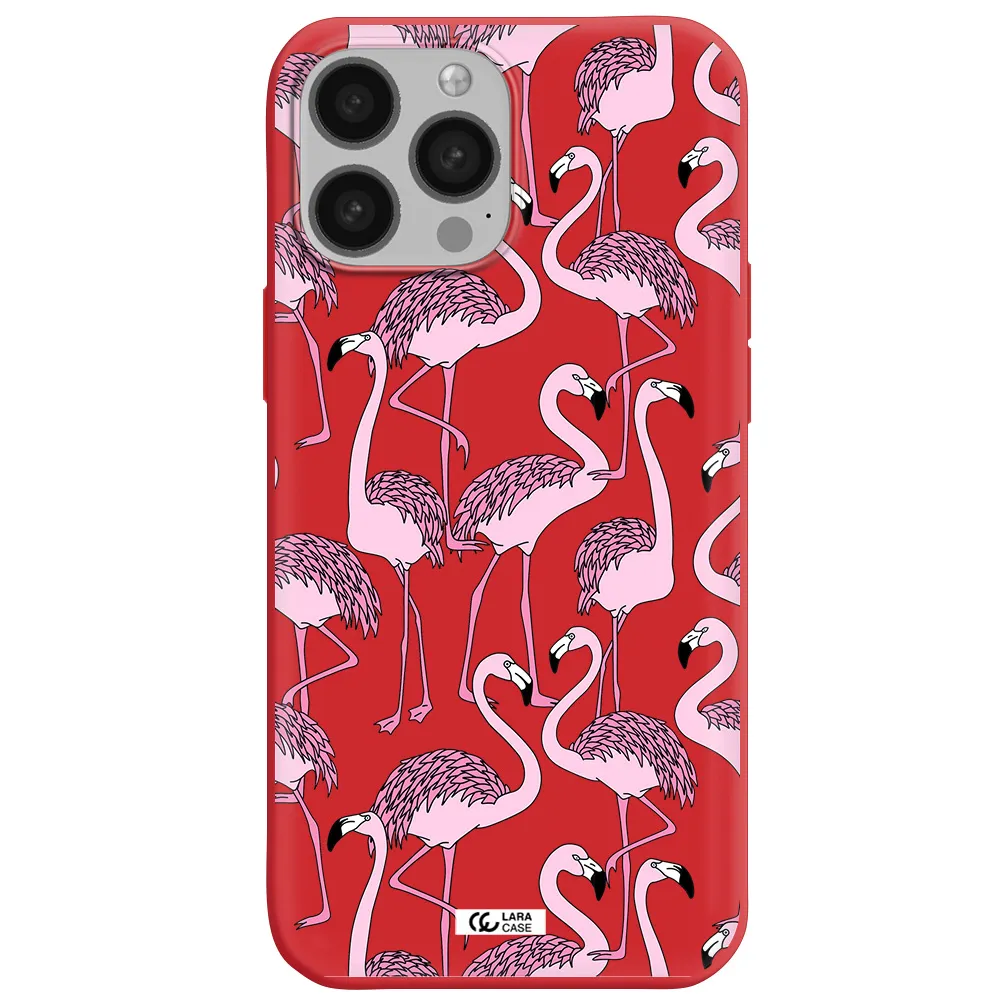 Flamingo Apple iPhone 13 Pro Max Silicone Imperial Red Case