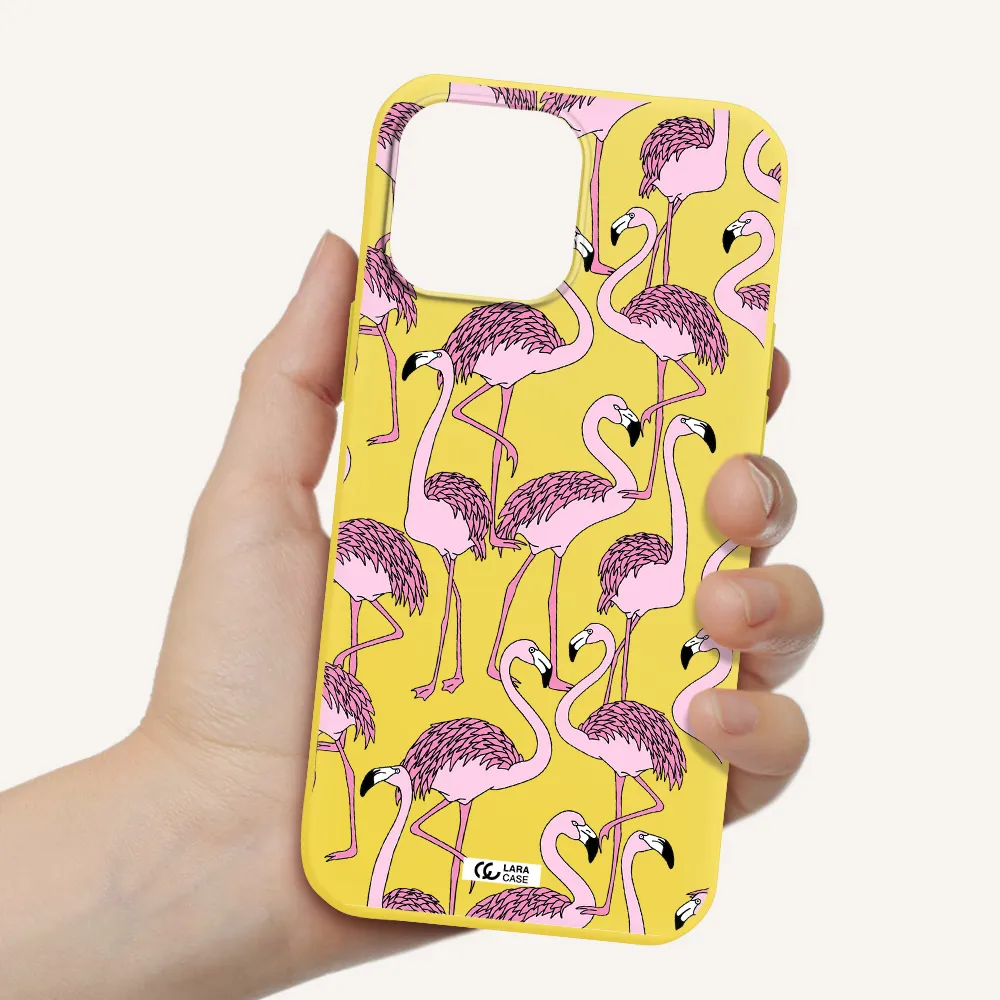 Flamingo Apple iPhone 13 Pro Silicone canary yellow Case