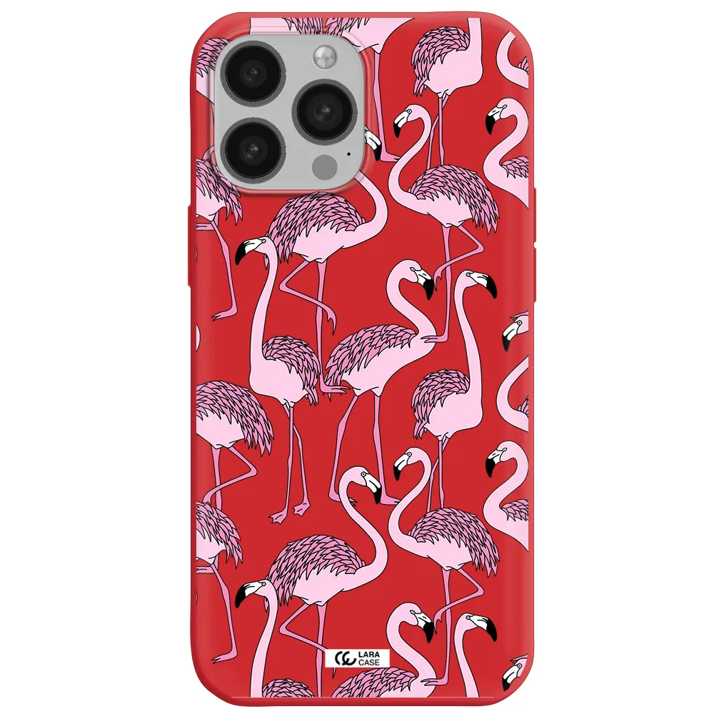 Flamingo Apple iPhone 13 Pro Silicone Imperial Red Case
