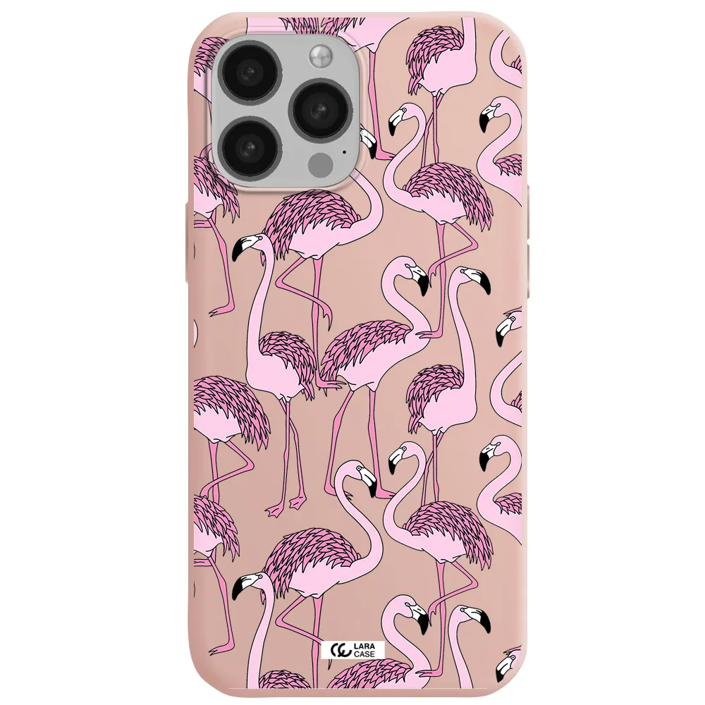 Flamingo Apple iPhone 13 Pro Silicone pastel pink Case