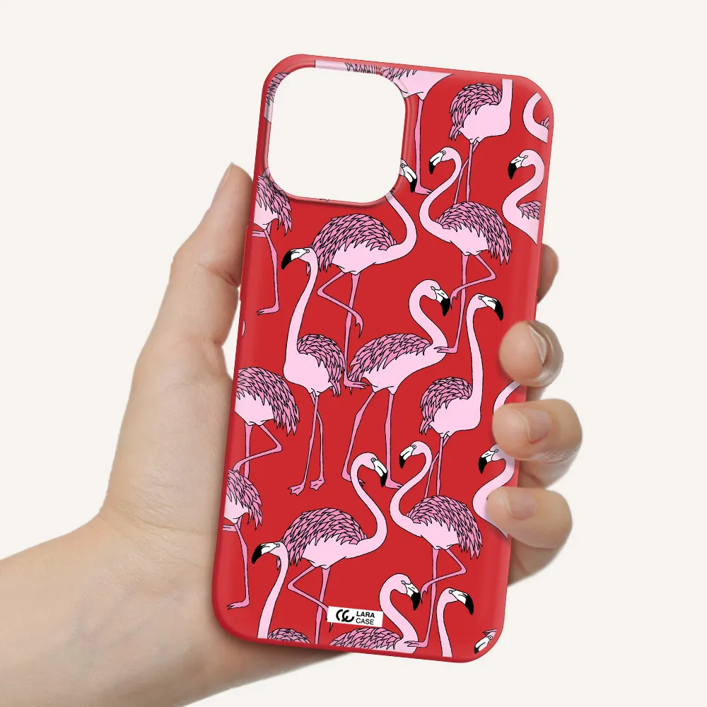 Flamingo Apple iPhone 13 Silicone Imperial Red Case