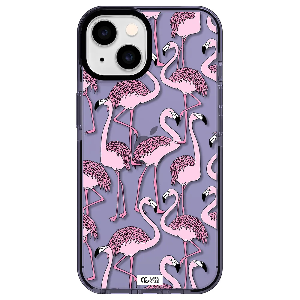 Flamingo Apple iPhone 14 impact Lilac Case