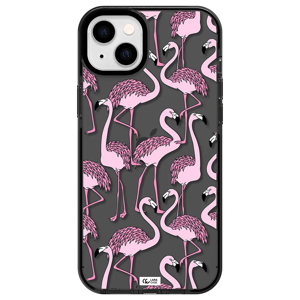 Flamingo Apple iPhone 14 plus impact Smoke Black Case