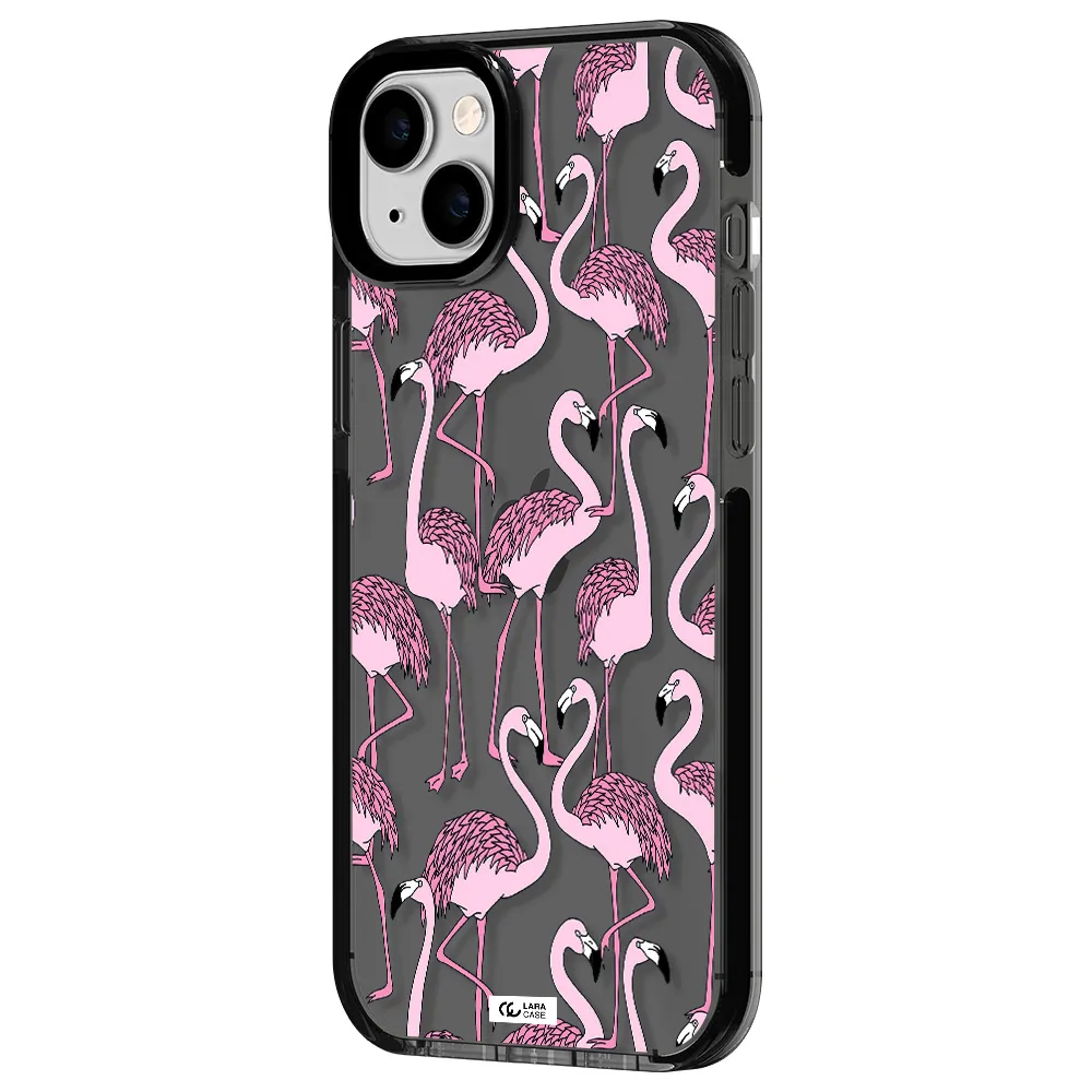 Flamingo Apple iPhone 14 plus impact Smoke Black Case
