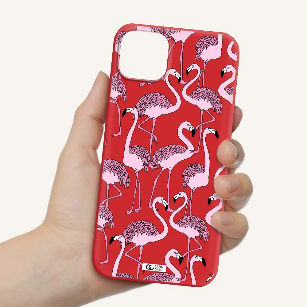 Flamingo Apple iPhone 14 plus Silicone Imperial Red Case