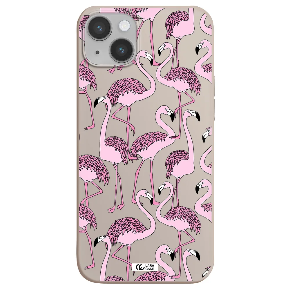 Flamingo Apple iPhone 14 plus Silicone Stone Case