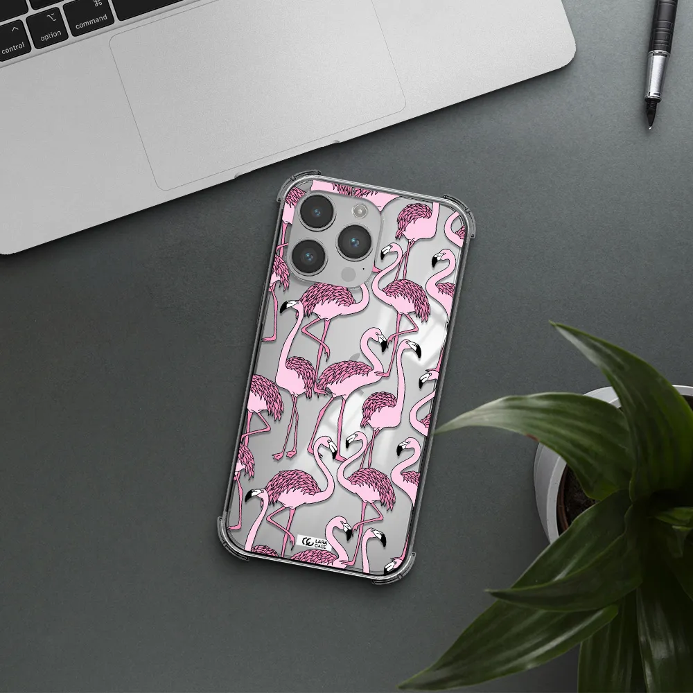 Flamingo Apple iPhone 14 pro max Clear PC Case