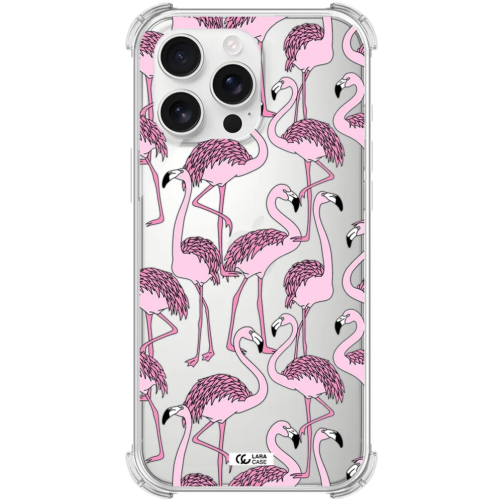 Flamingo Apple Iphone 16 Pro Max Clear Pc Case