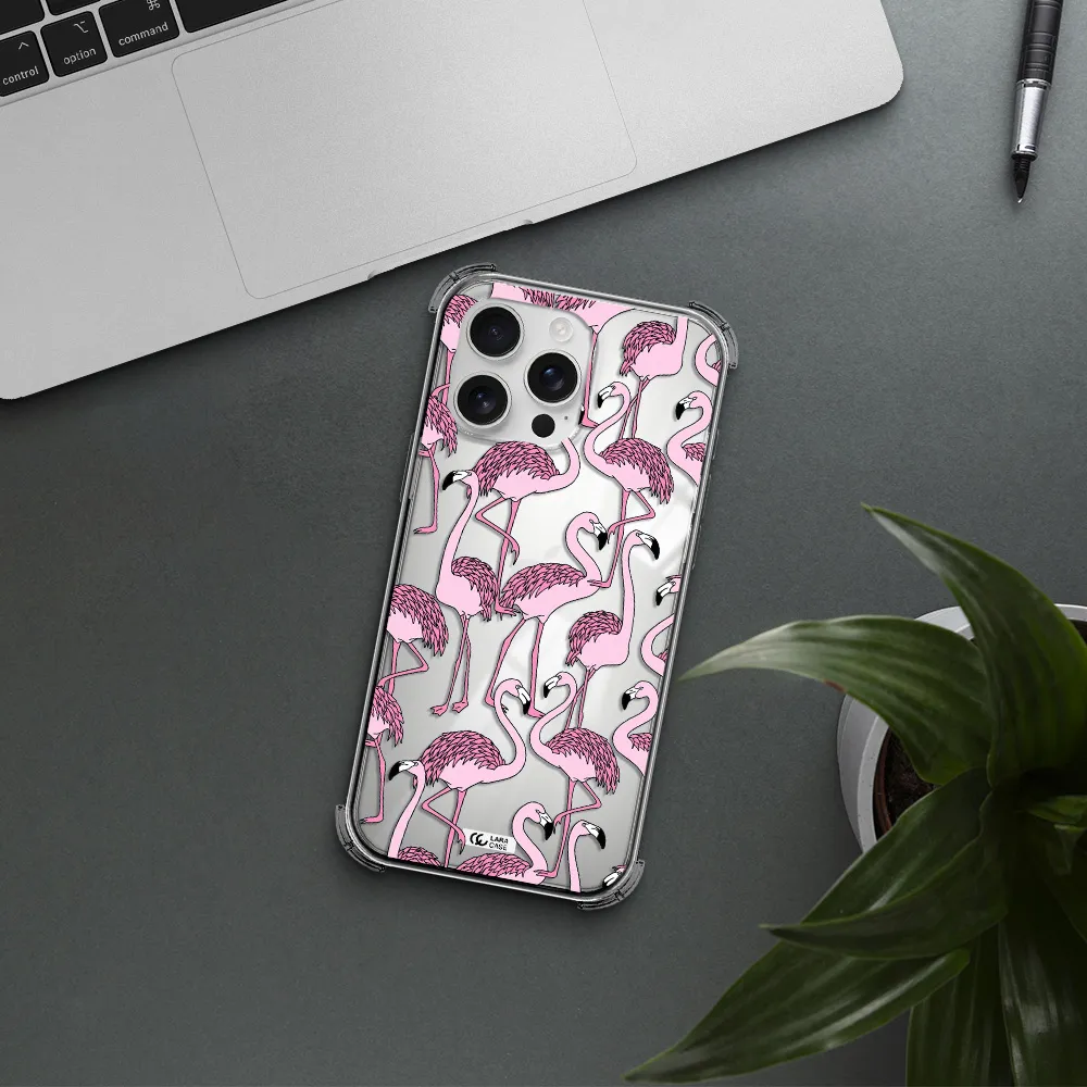 Flamingo Apple Iphone 16 Pro Max Clear Pc Case