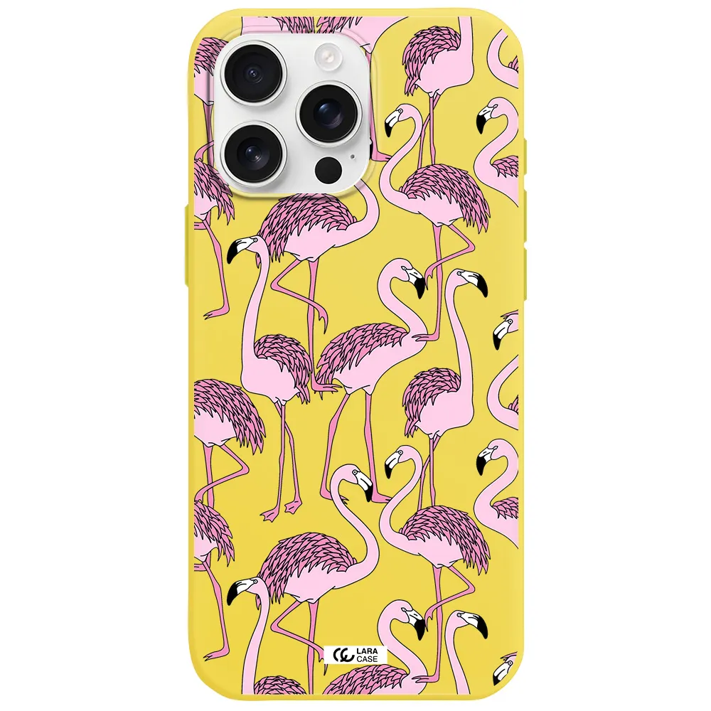 Flamingo Apple Iphone 16 Pro Max Silicone Canary Yellow Case