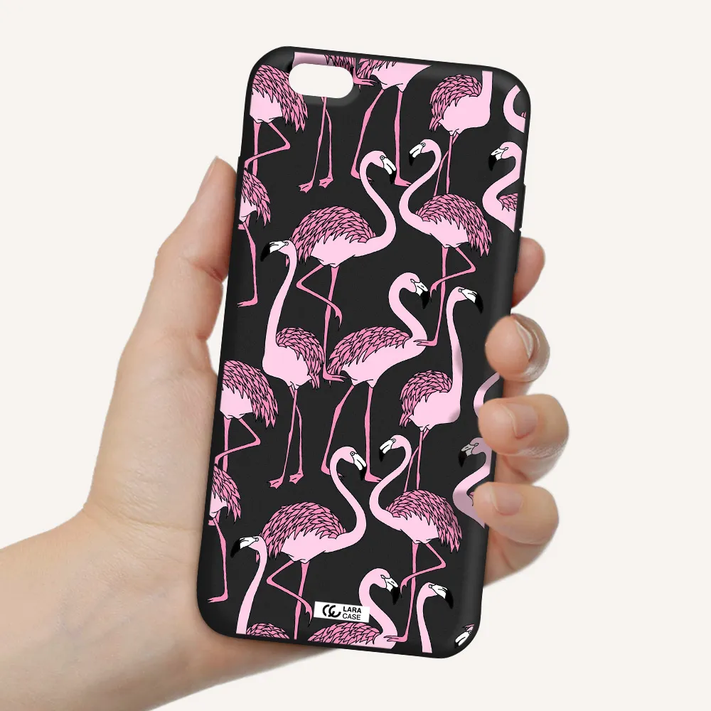 Flamingo Apple iPhone 6 plus Silicone black Case