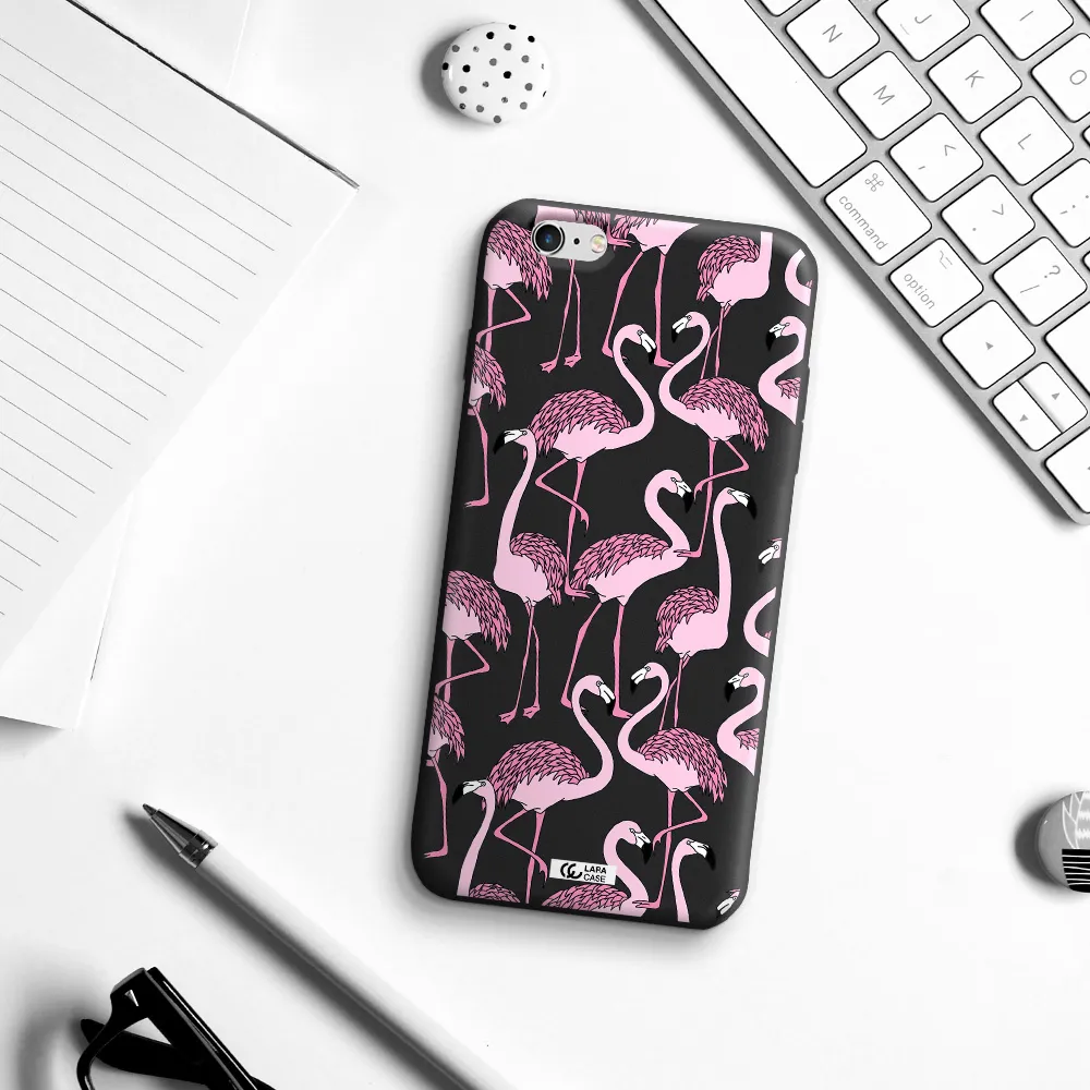 Flamingo Apple iPhone 6 plus Silicone black Case