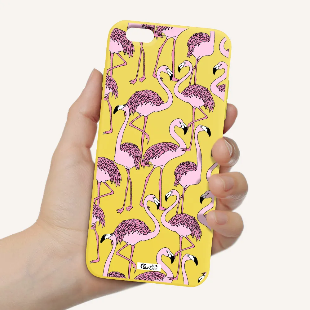 Flamingo Apple iPhone 6 plus Silicone canary yellow Case