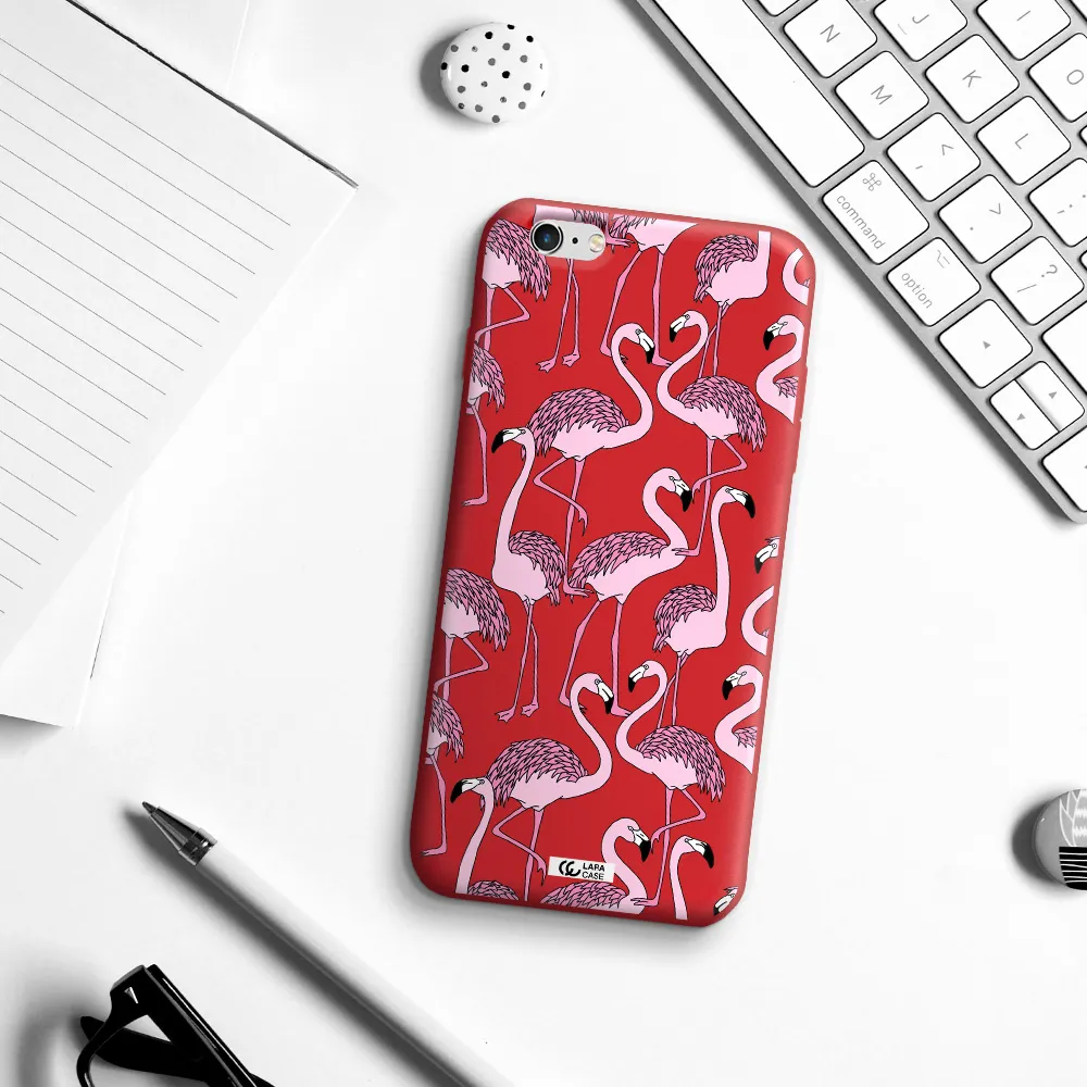 Flamingo Apple iPhone 6 plus Silicone Imperial Red Case