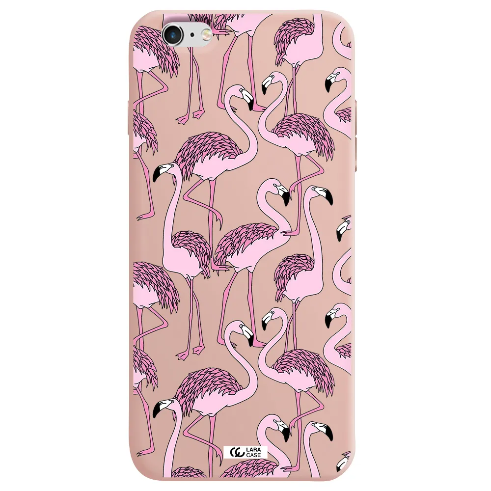 Flamingo Apple iPhone 6 plus Silicone pastel pink Case