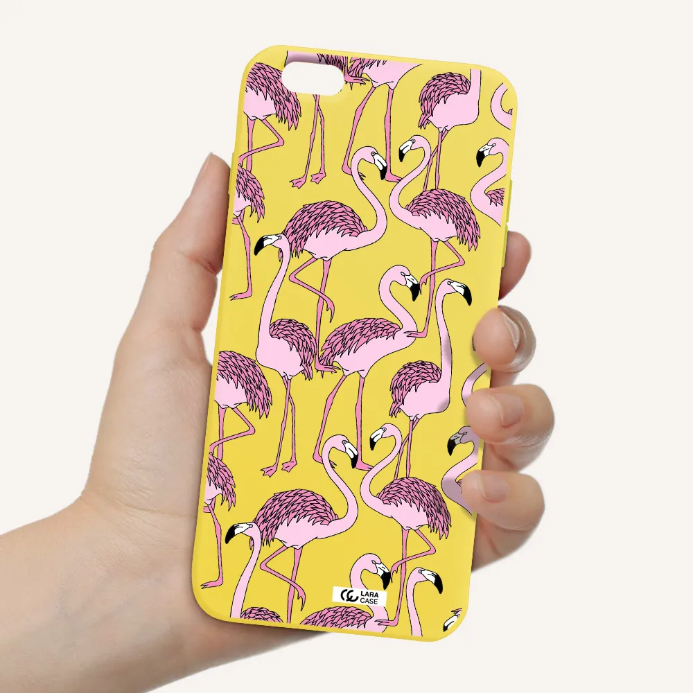 Flamingo Apple iPhone 6 s plus Silicone canary yellow Case