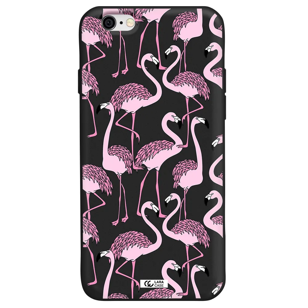 Flamingo Apple iPhone 6 Silicone black Case