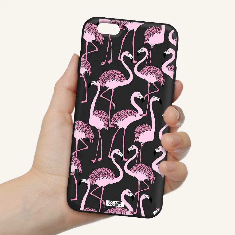 Flamingo Apple iPhone 6 Silicone black Case