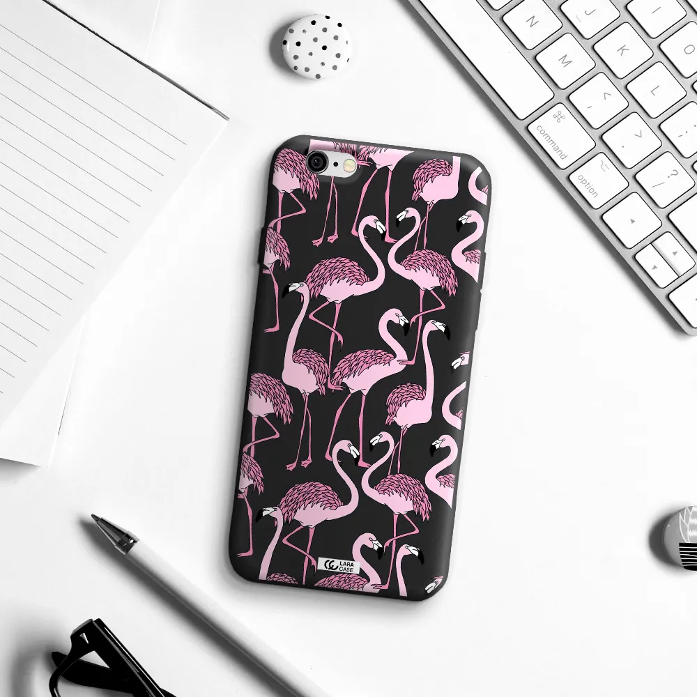 Flamingo Apple iPhone 6 Silicone black Case