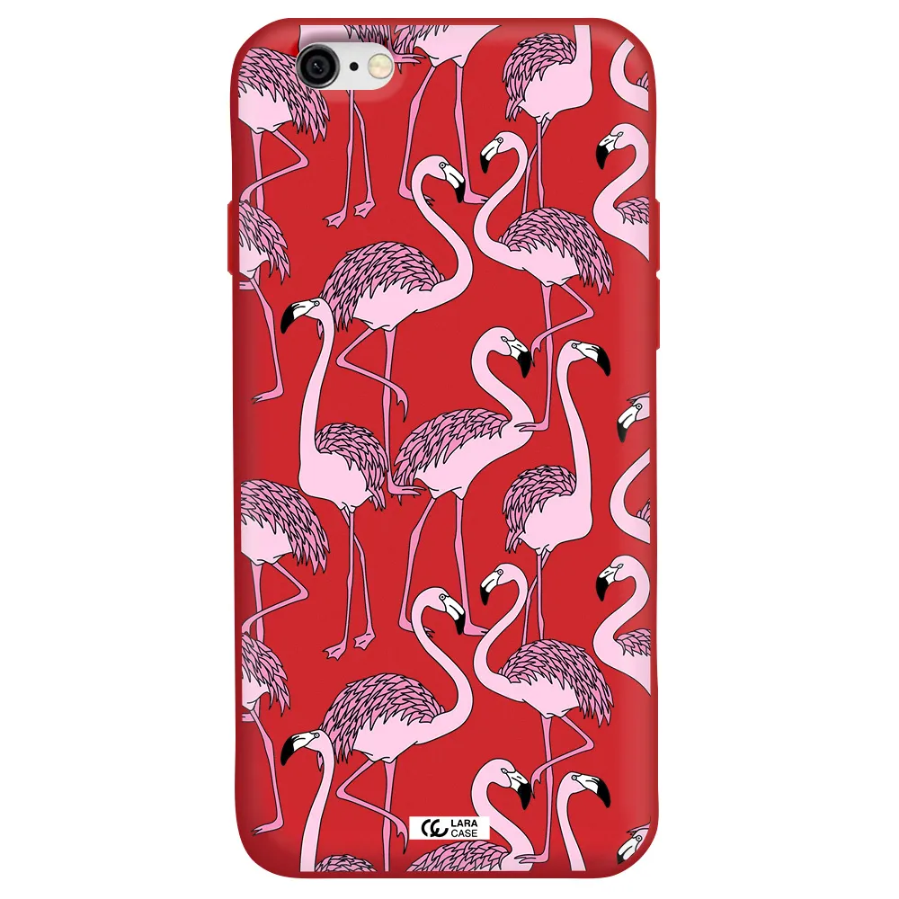 Flamingo Apple iPhone 6 Silicone Imperial Red Case
