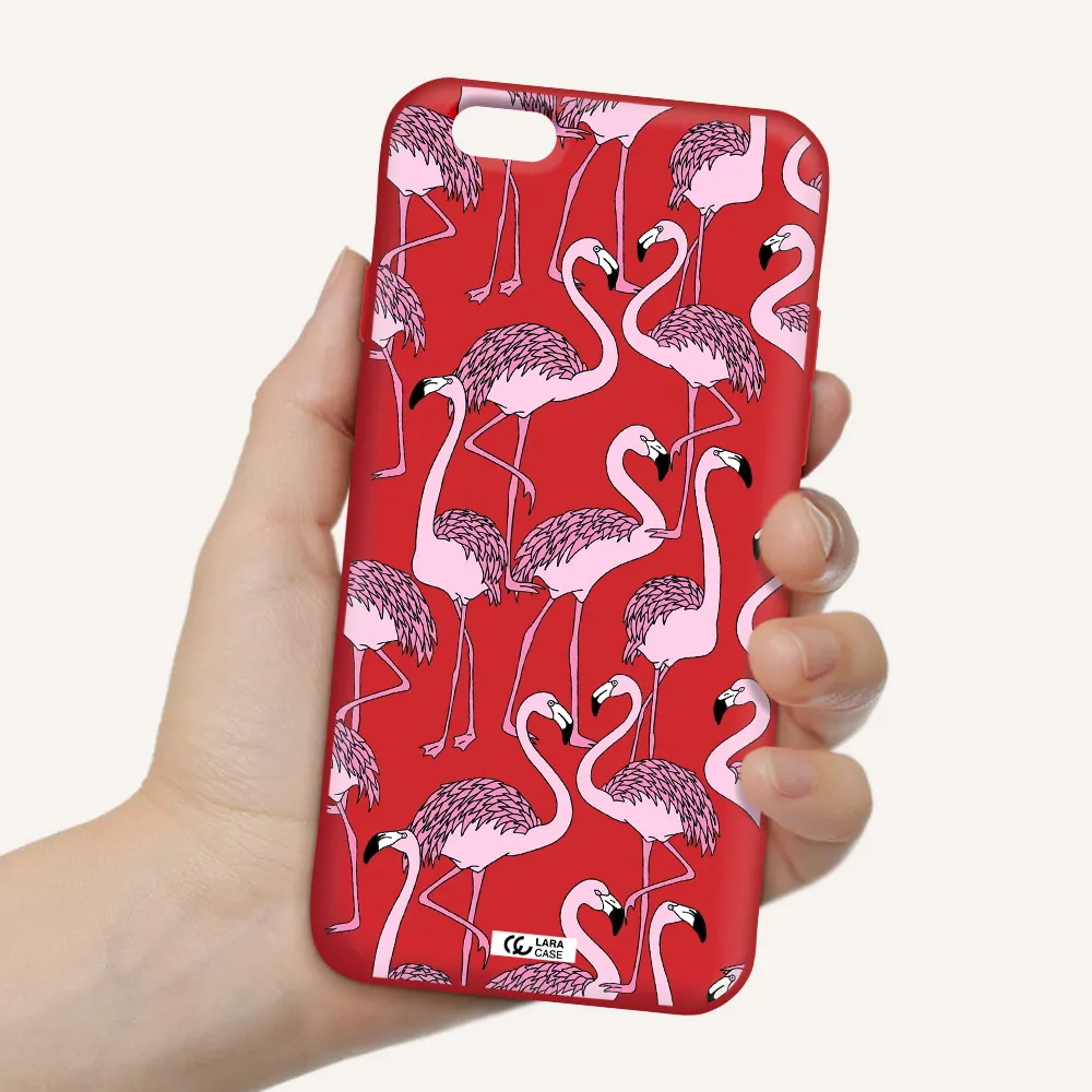 Flamingo Apple iPhone 6 Silicone Imperial Red Case