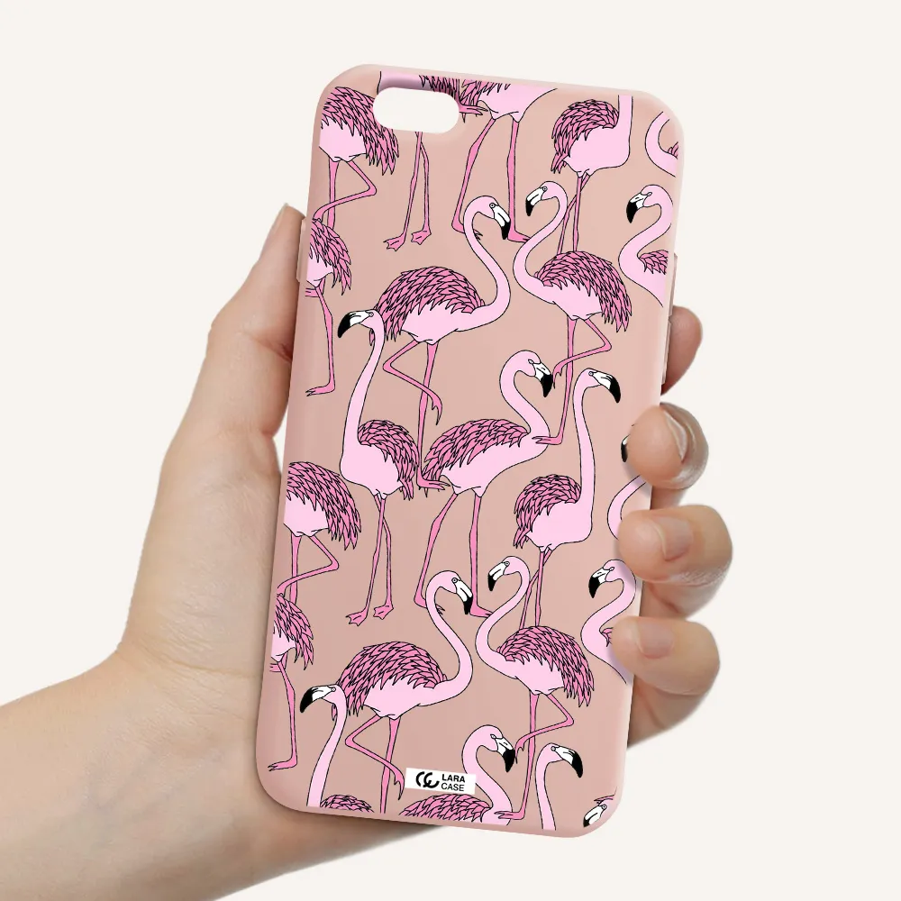 Flamingo Apple iPhone 6 Silicone pastel pink Case