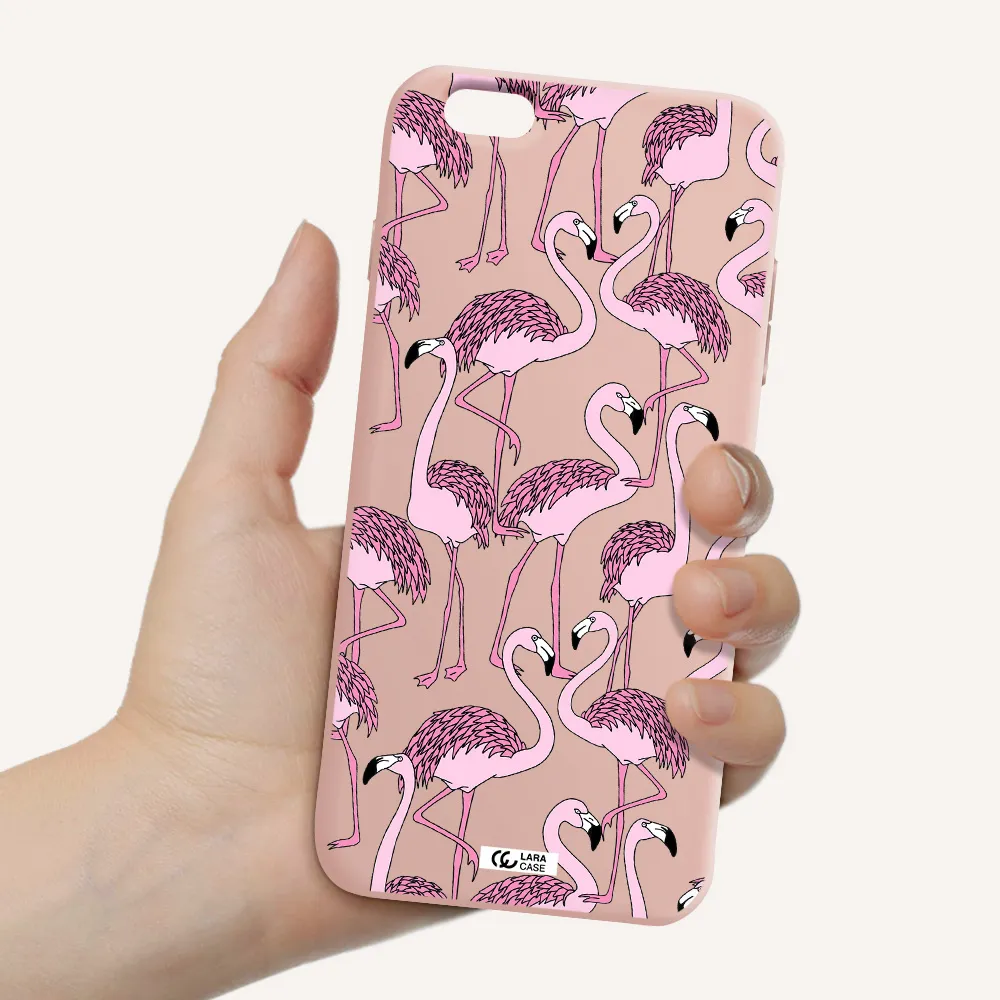 Flamingo Apple iPhone 6S Silicone pastel pink Case