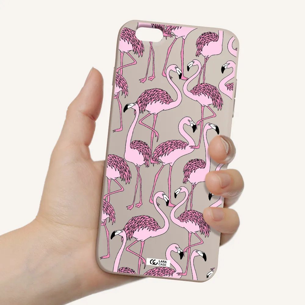 Flamingo Apple iPhone 6S Silicone Stone Case