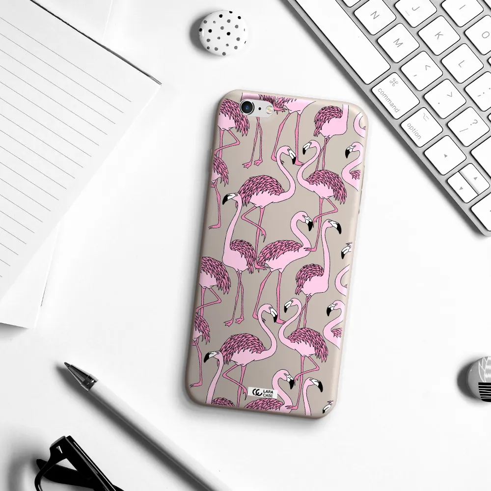 Flamingo Apple iPhone 6S Silicone Stone Case