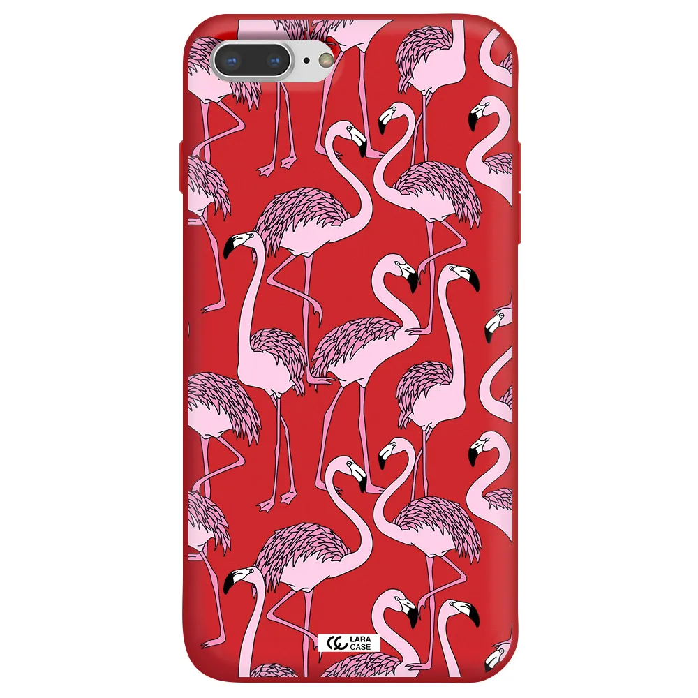 Flamingo Apple iPhone 7 plus Silicone Imperial Red Case