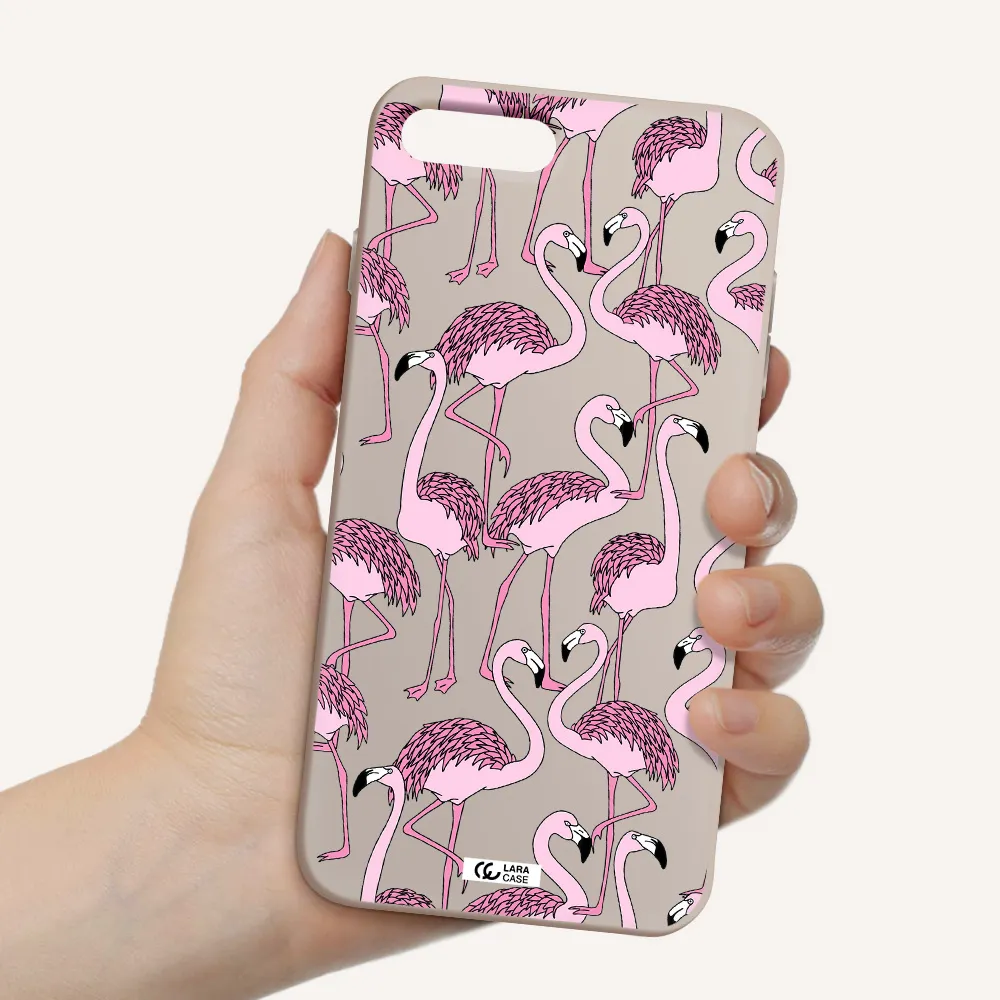 Flamingo Apple iPhone 7 plus Silicone Stone Case