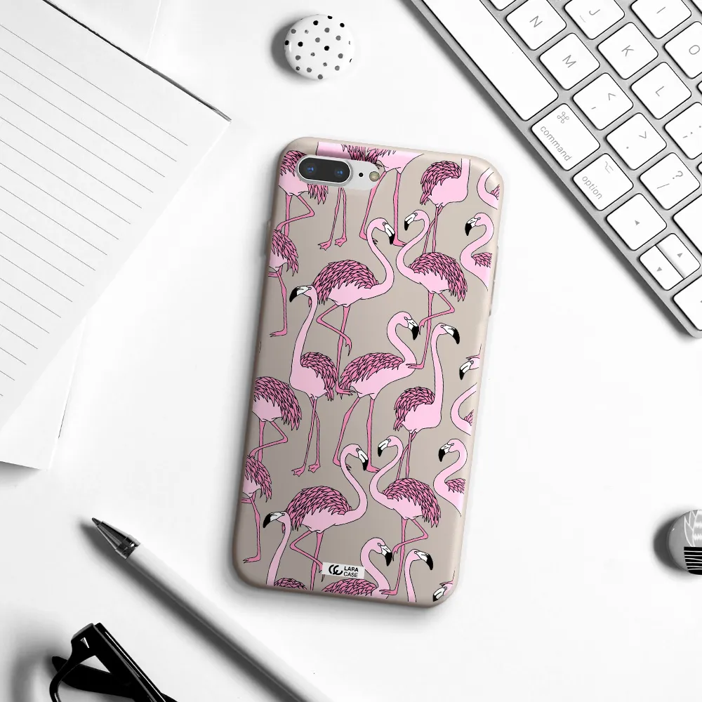 Flamingo Apple iPhone 7 plus Silicone Stone Case