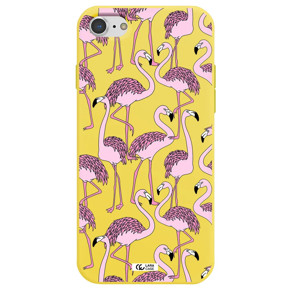 Flamingo Apple iPhone 7 Silicone canary yellow Case