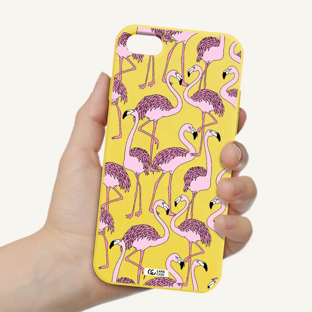 Flamingo Apple iPhone 7 Silicone canary yellow Case