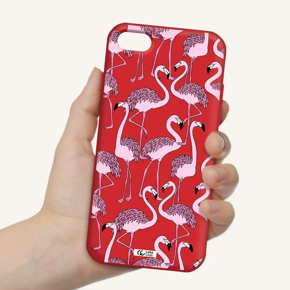 Flamingo Apple iPhone 7 Silicone Imperial Red Case