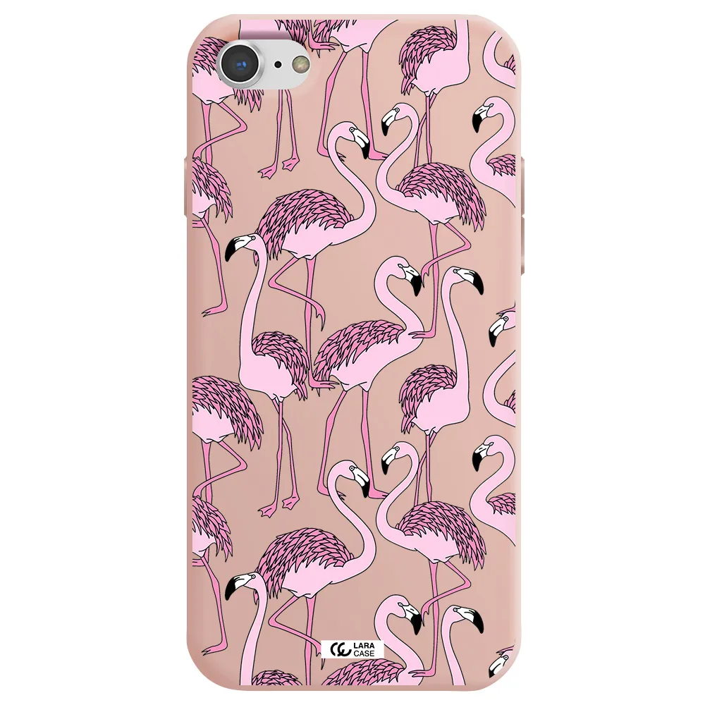 Flamingo Apple iPhone 7 Silicone pastel pink Case